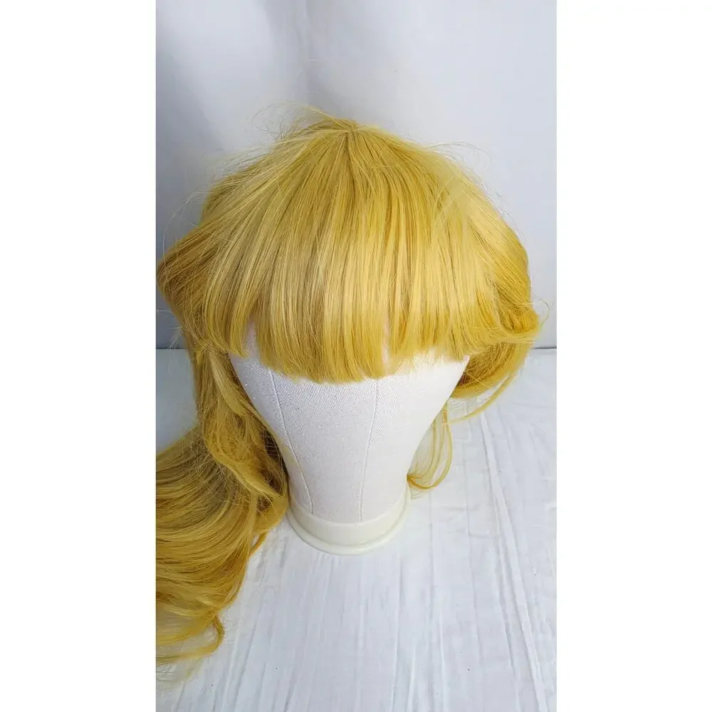 Golden Blonde Mermaid Princess Cosplay Wig Crown Adult Halloween Costume Set